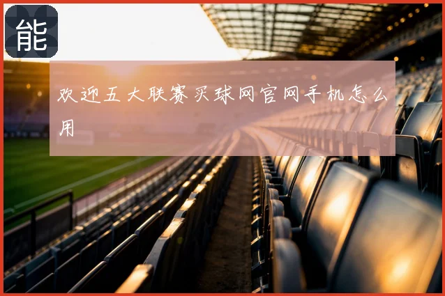 欢迎五大联赛买球网官网手机怎么用
